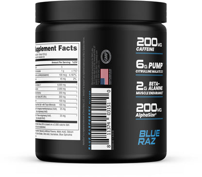 Bucked Up Pre Workout - Best Tasting - 6 Grams Citrulline, 2 Grams Beta Alanine Non Proprietary Blend, Powder (Strawberry Kiwi)
