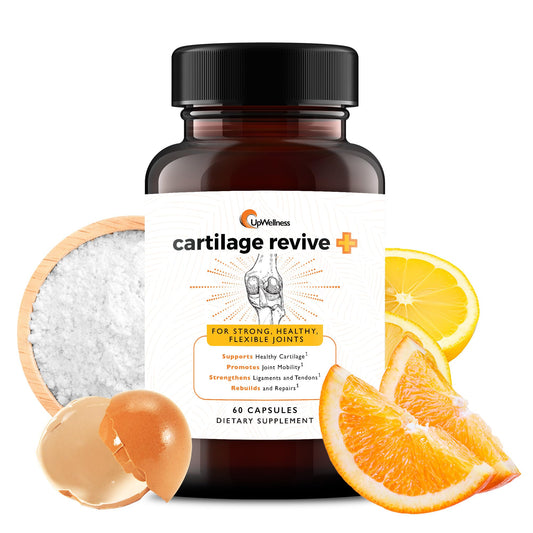 UpWellness Cartilage Revive + Joint Support Supplement for Men and Women with Type II Collagen for Joints - D-Glucosamine Sulfate, MSM, Vitamin D3, Vitamin C and More - 60 Capsules UpWellnessBuy Supplements Australia