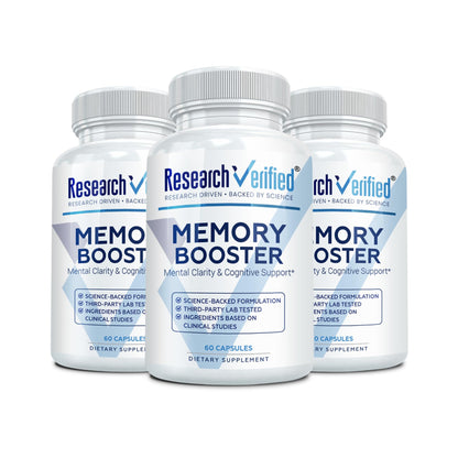 Research Verified Memory Booster - Nootropic Supplement - Enhance Cognition and Memory - Lion’s Mane, Ginkgo Biloba, BioPerine - 60 Capsules - Non-GMO - Made in the USA