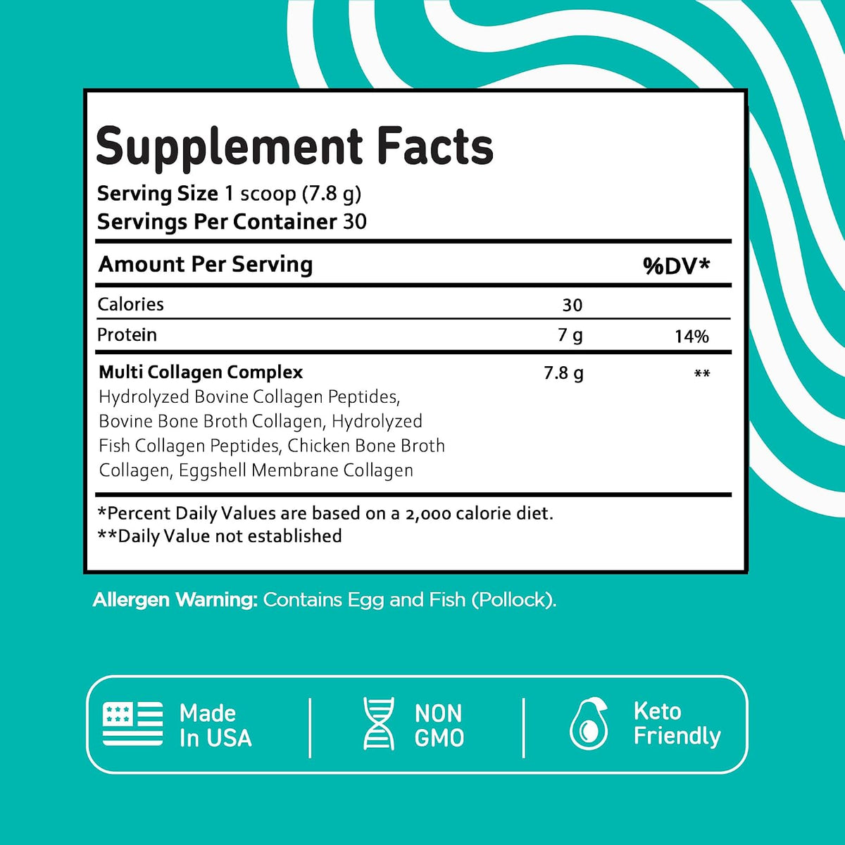 Vital Vitamins Multi Collagen Peptides Powder + NAD+ Supplement