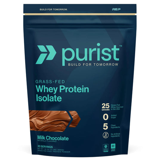 PURIST REP Whey Protein Powder, Premium Milk Chocolate Grassfed Isolate,Workout Recovery, Keto Friendly, Clean Nutrition Meal Replacement, Promotes Lean Muscle, Sugar and Gluten-Free Women Men, 2 Lb PURIST buy supplements Au
