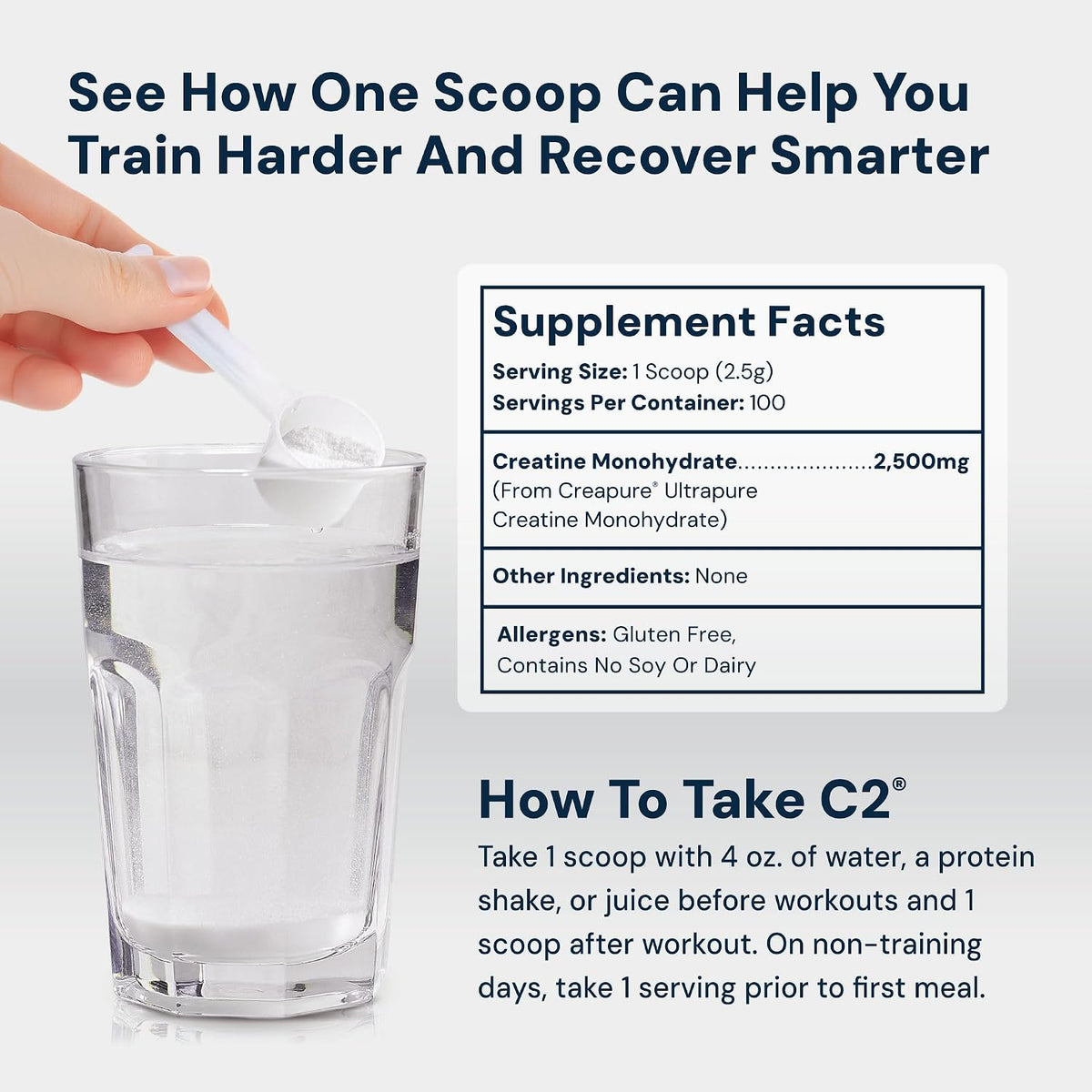 HPN C2 Creapure Creatine for Strength & Recovery, 100 Servings | Ultra-pure Creapure creatine supports strength, performance and recovery; vegan, non-GMO and independently tested.
