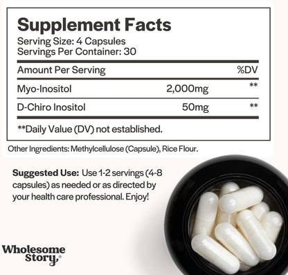 Myo & D-Chiro Inositol, NAC + Spearmint Capsules Bundle Supplement | Complete Hormonal & Metabolic Bundle Support | Organic Spearmint & Inositol 30 Servings | N-Acetylcysteine 120 Servings