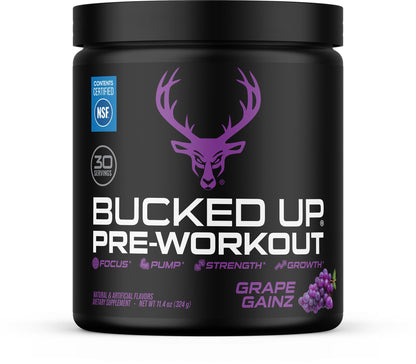 Bucked Up Pre Workout - Best Tasting - 6 Grams Citrulline, 2 Grams Beta Alanine Non Proprietary Blend, Powder (Strawberry Kiwi)