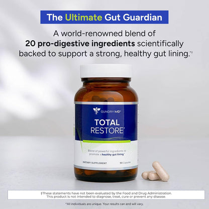 Gundry MD Total Restore & 24 Strain Probiotic Gut Health Bundle