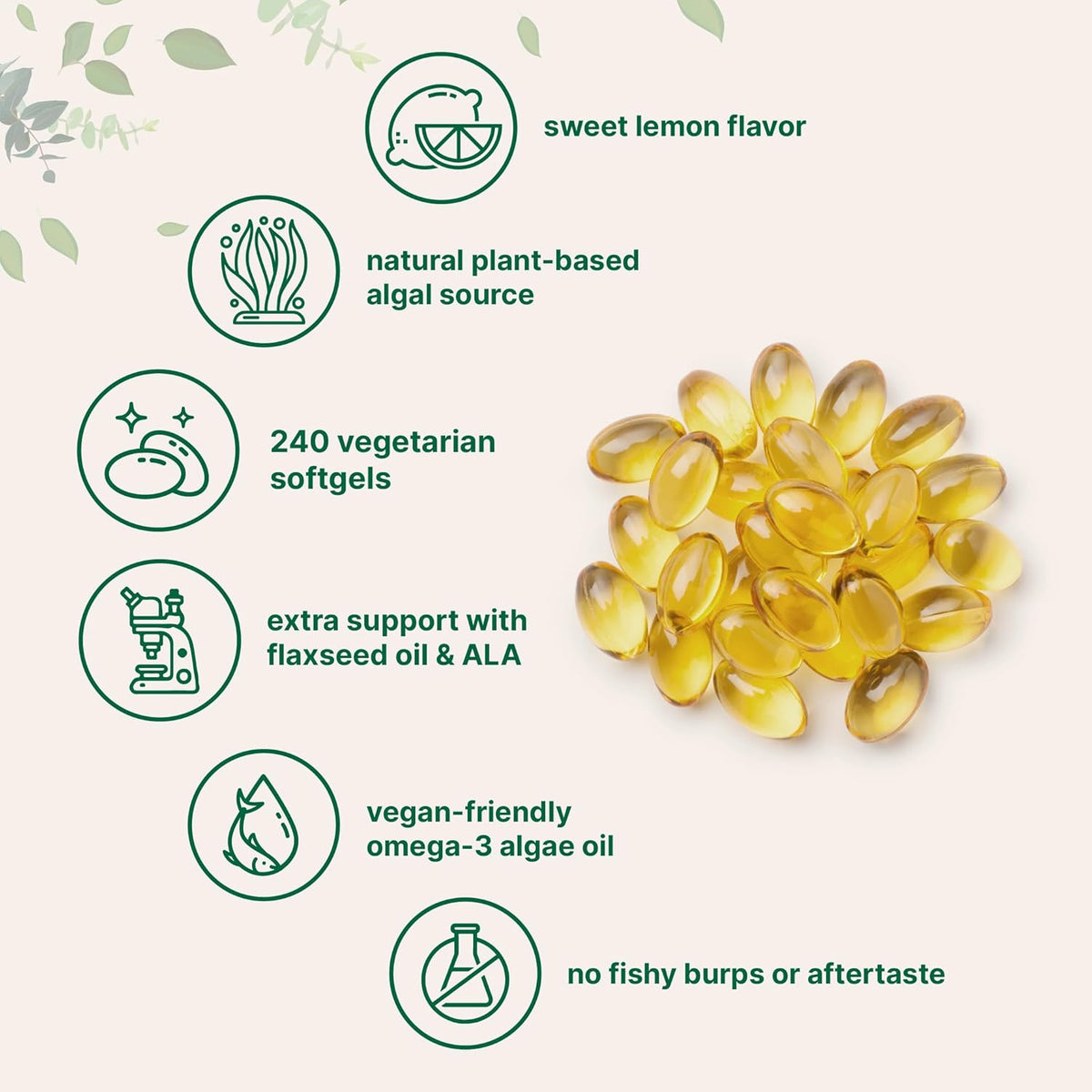 Micro Ingredients Multi Collagen Complex & Vegan Omega 3 Algae Oil Supplement Bundle 2 Pack | Grass-Fed Collagen Peptides | Omega-3 Full Spectrum Alternative to Fish Oil