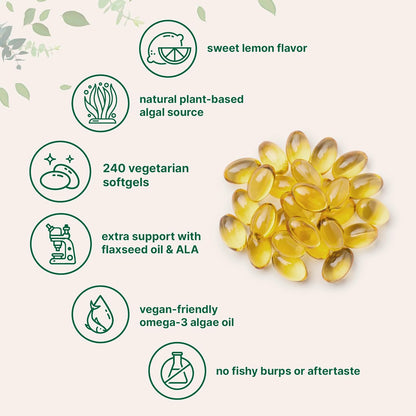 Micro Ingredients Multi Collagen Complex & Vegan Omega 3 Algae Oil Supplement Bundle 2 Pack | Grass-Fed Collagen Peptides | Omega-3 Full Spectrum Alternative to Fish Oil