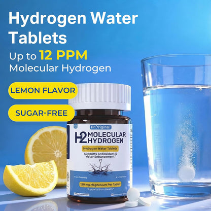 12 PPM H2 Hydrogen Tablets & 11 Strain Probiotics 100 Billion CFU | Daily Supplement Routine | 2 Items