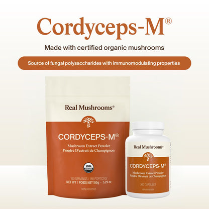 Real Mushrooms Supplement Capsules - Cordyceps Mushroom Powder Rich in Beta Glucans - Mushroom Pills Cordyceps for Energy and Performance - Vegan, Non-GMO, No Grain Fillers, 120 ct