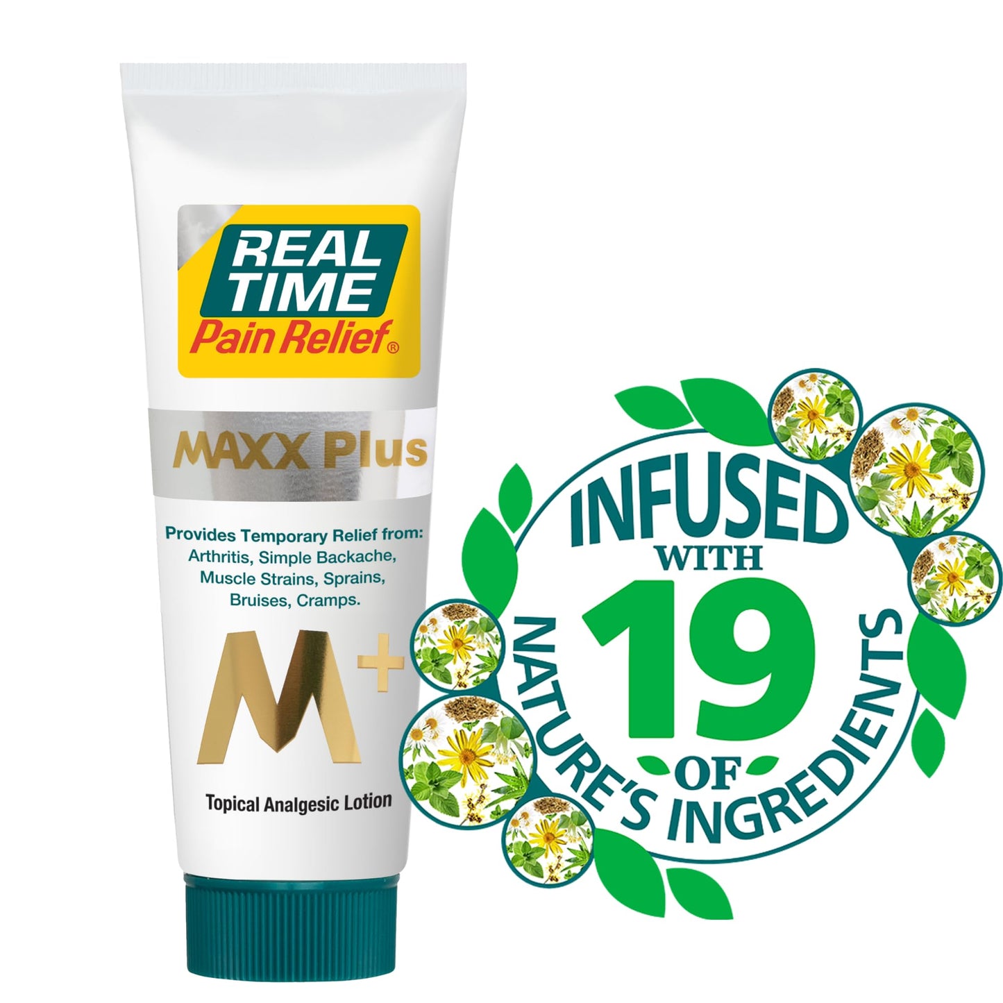 Real Time Pain Relief MAXX Plus - 7oz Tube | Intensive Formula with 19 Natural Ingredients Including Hemp Oil | Fast-Acting Relief for Muscle Pain, Arthritis, Backaches, and More Real Time Pain ReliefBuy Supplements Australia