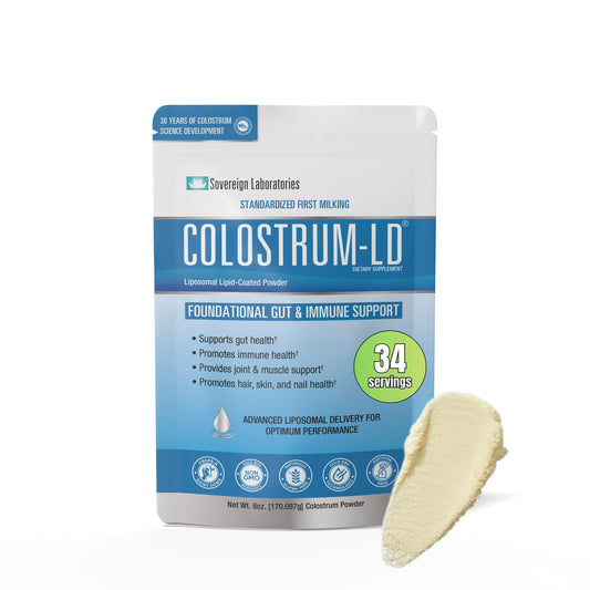 Sovereign Laboratories Colostrum-LD Powder | Unflavored | Liposomal Delivery, Max Absorption | 6 oz/ 34 Servings