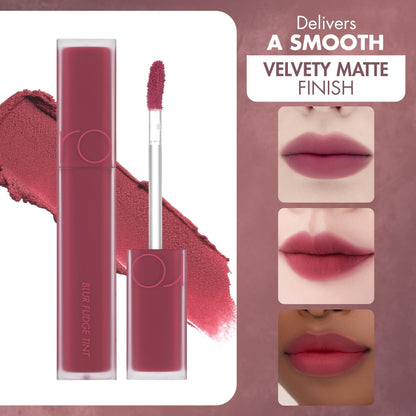 rom&nd OVEEER Shade Series Blur Fudge Tint | Silky Matte Lipstick for Velvety Smooth Lips | Long-Lasting Stain, Wrinkle Blurring, Moisturizing Formula | 16 Burnt Orange | Lip Stain Long Lasting Waterproof | Buildable Matte Blurred Finish | Hydrating Lip S