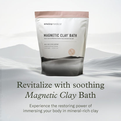 Magnetic Bentonite Clay Bath Soak, Detox & Cleanse, 500g | Sodium & calcium bentonite with Himalayan salt. Use as body soak, foot soak, or face clay mask. Rejuvenating & cleansing.