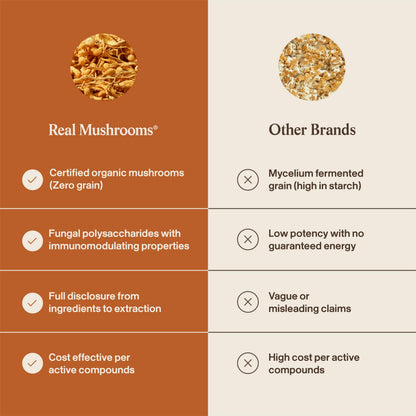 Real Mushrooms Supplement Capsules - Cordyceps Mushroom Powder Rich in Beta Glucans - Mushroom Pills Cordyceps for Energy and Performance - Vegan, Non-GMO, No Grain Fillers, 120 ct