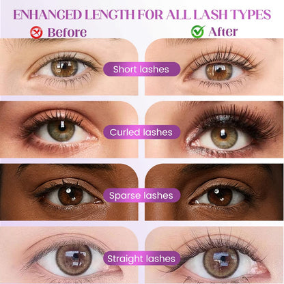 Washable Black Metal Wand Mascara, Waterproof Fiber Iron Mascara Tubing for for Volume & Length, 5D Curling Eyelash Quick-Dry, Long-lasting, Smudge Proof & No Flaking (Black)