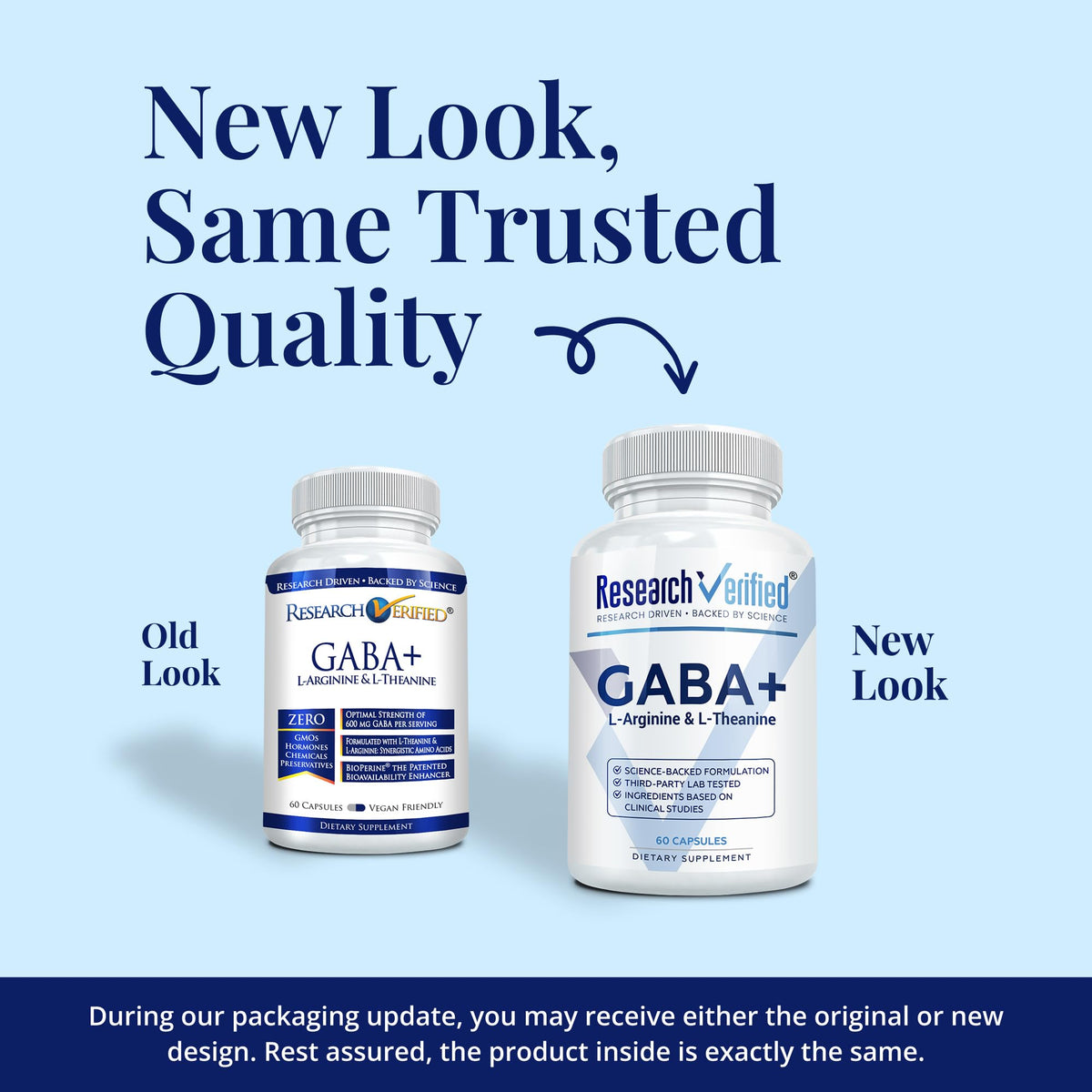 Research Verified GABA+ - Relaxation, Mood, Sleep - 600mg GABA, L-Arginine, L-Theanine, P5P, BioPerine - 60 Vegan Capsules - Pack of 1
