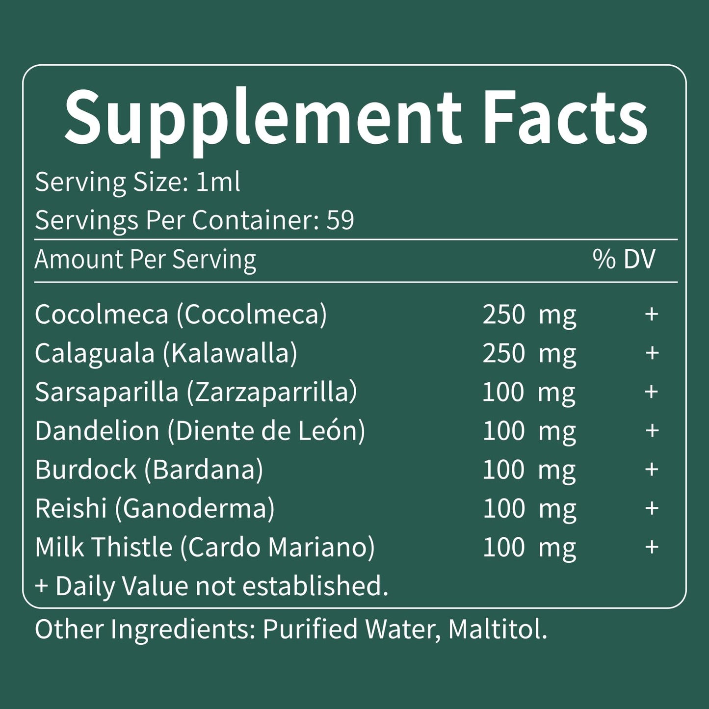 Fuenvegtal Cocolmeca Bark Immunity & Detox Drop, Herbal Extract with Polypodium Leucotomos Sarsaparilla Milk Thistle Supplement Support Detoxification,