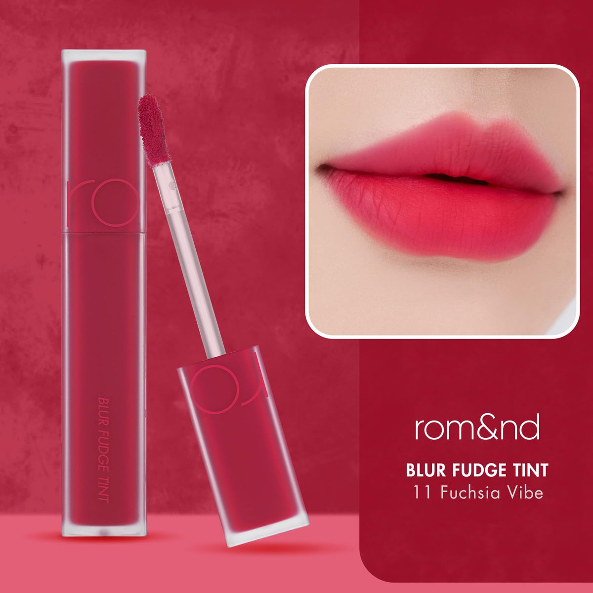 rom&nd OVEEER Shade Series Blur Fudge Tint | Silky Matte Lipstick for Velvety Smooth Lips | Long-Lasting Stain, Wrinkle Blurring, Moisturizing Formula | 16 Burnt Orange | Lip Stain Long Lasting Waterproof | Buildable Matte Blurred Finish | Hydrating Lip S