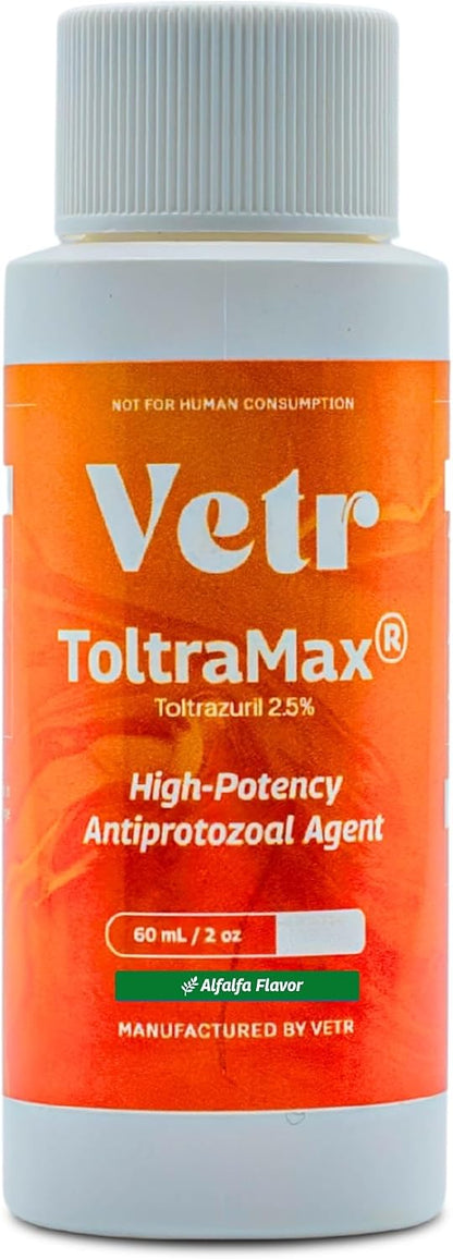 Toltrazuril 2.5% for Horses, Dogs, Cats, 60mL/2 Ounce, for Non-Food Chain Animals, Alfalfa
