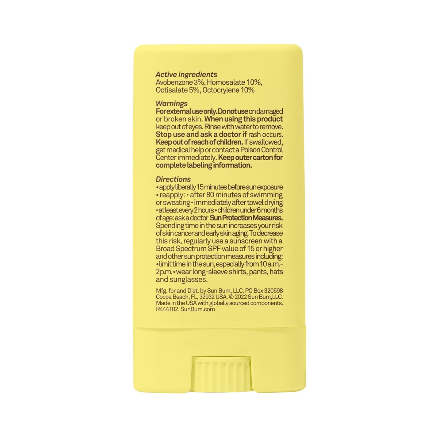 Sun Bum Kids SPF 50 Clear Face Stick Sunscreen - Wet or Dry Skin Application Broad Spectrum Sunscreen with Vitamin E