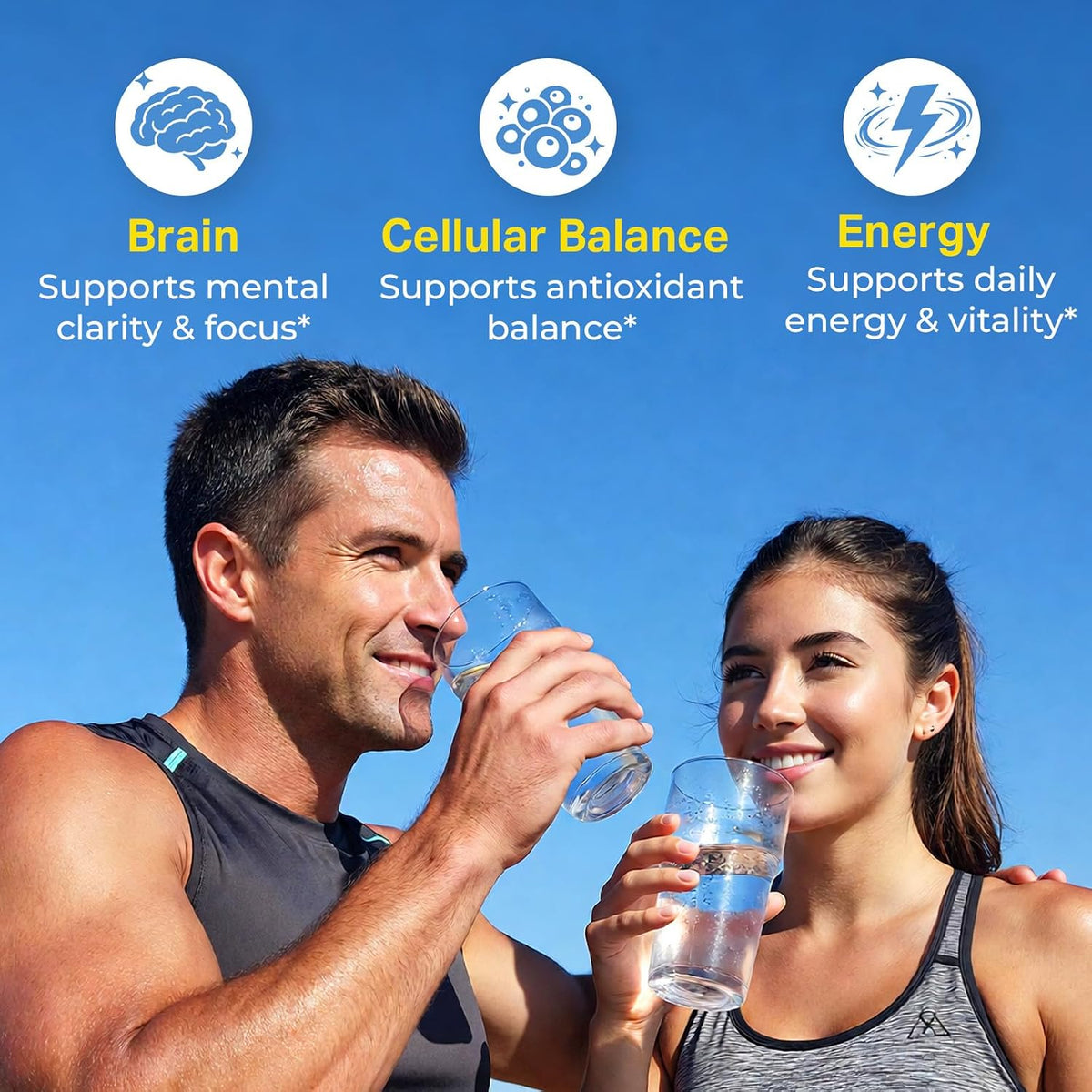 12 PPM H2 Hydrogen Tablets & 11 Strain Probiotics 100 Billion CFU | Daily Supplement Routine | 2 Items