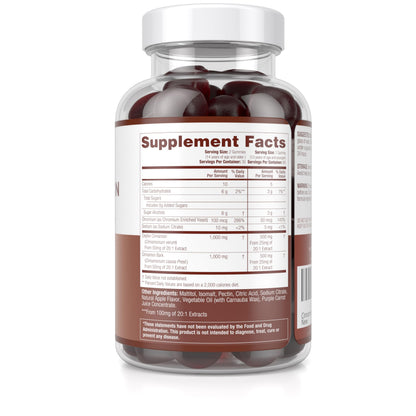 Sugar-Free Ceylon Cinnamon Gummies (2,000mg/Serving) – Vegan, Gluten-Free Herbal Cinnamon Supplement – Replace Cinnamon Capsules