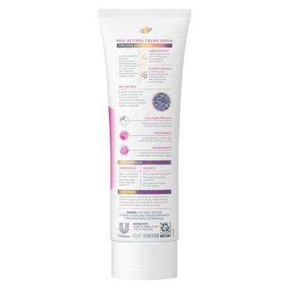 Dove Cream Serum Pro-Retinol + Firming for Elasticity and Firmness, with Collagen Peptides, Niacinamide and Antioxidants Lotion, 8 oz