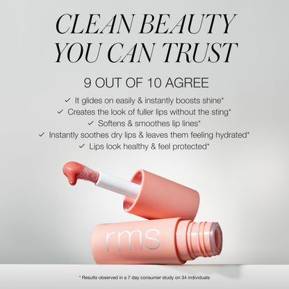 RMS Beauty Legendary Lip Oil - High-Shine Hydrating Lip Gloss Oil - 8-Hour Moisture with Bitter Cherry & Jojoba Oil - 0.17 oz