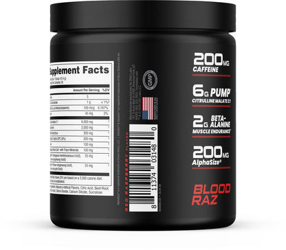 Bucked Up Pre Workout - Best Tasting - 6 Grams Citrulline, 2 Grams Beta Alanine Non Proprietary Blend, Powder (Strawberry Kiwi)