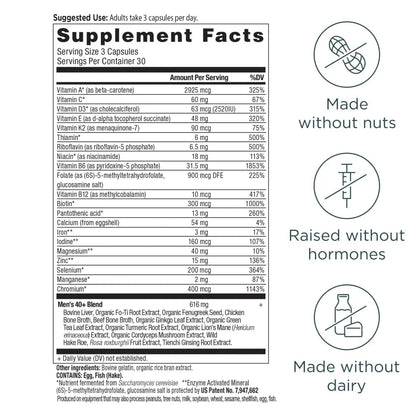 Ancient Nutrition, Multivitamin Mens 40 Plus 3 Day, 90 Count Ancient Nutrition