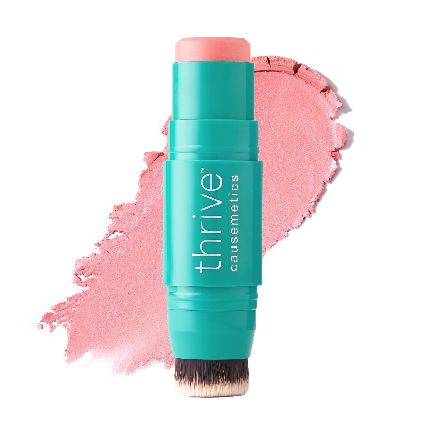 Thrive Causemetics Triple Threat Color Stick: Cream Blush Stick with Vitamin E, Evening Primrose Oil, Waterproof Smudge Proof Face Makeup, Olivia