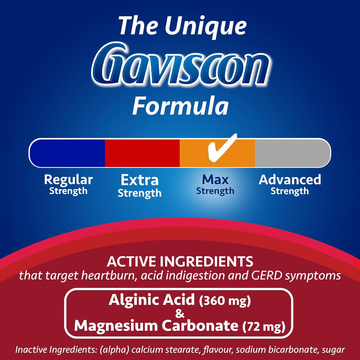 Gaviscon Max Peppermint Tablet, 50 Count