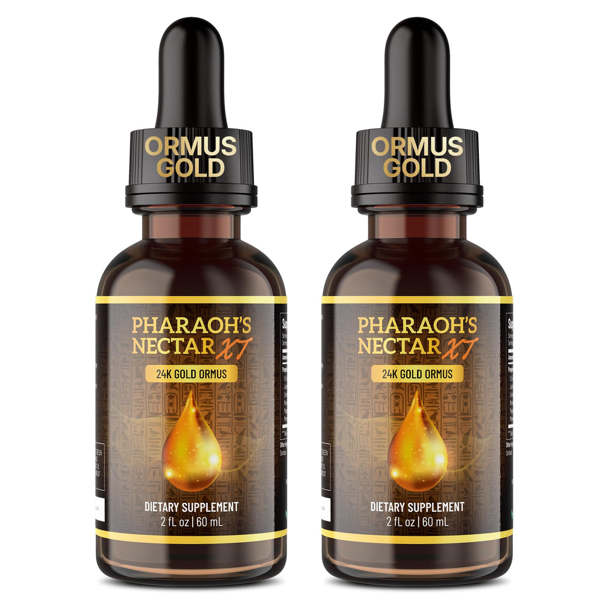 Pharaoh's Nectar XT 24K Monoatomic Gold Ormus Liquid | Third Eye Awakening + Vivid Dreaming, Clean Energy + Mental Clarity, Spiritual Supplement, 60mL