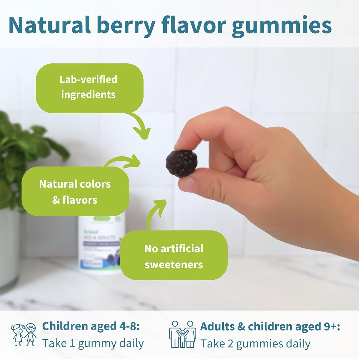Igennus Advanced Elderberry Immune Gummies with Vitamin C, Zinc & D3, 4-in-1 Formula, 90 Gummies, 75:1 Concentration Standardized Extract, Natural Flavors, Clean Label, Vegetarian, Kids and Adults