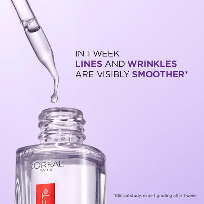 L'Oreal Paris Revitalift 1.5% Pure Hyaluronic Acid Face Serum, Hydrate & Reduce Wrinkles, Fragrance Free 1.7 oz