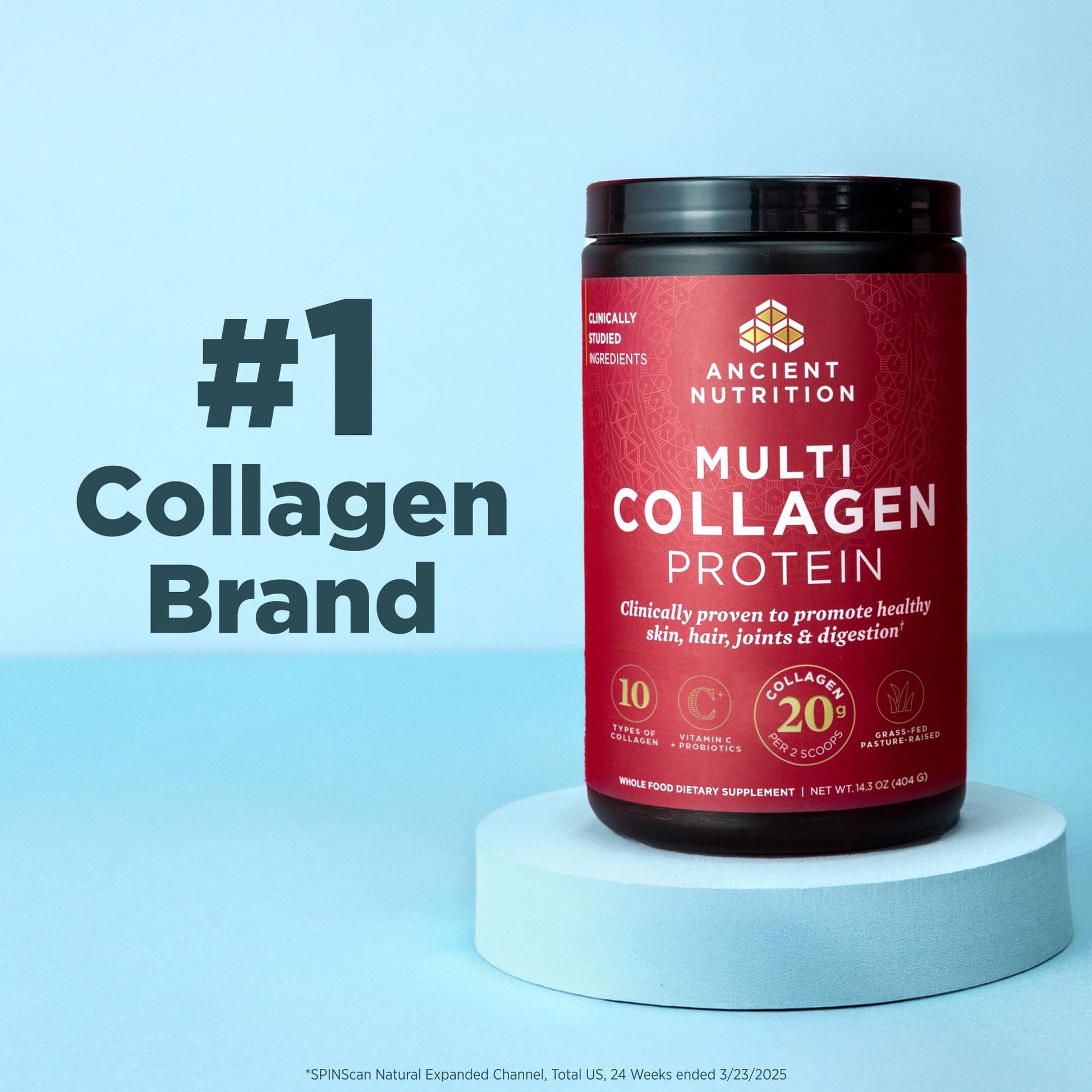 Ancient Nutrition Collagen Powder Protein with Probiotics, Unflavored Multi Collagen Protein with Vitamin C, 45 Servings, Hydrolyzed Collagen Peptides Supports Skin and Nails, Gut Health, 16oz Ancient NutritionBuy Supplements Australia