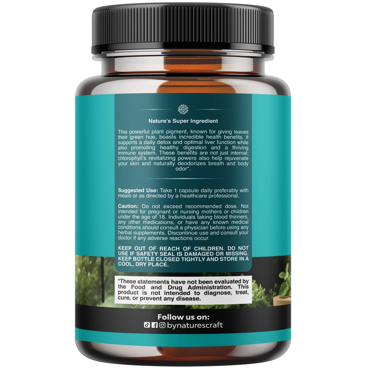 Chlorophyll Capsules for Cleanse and Detox Support - Internal Deodorant Pills for Body Odor with Mint & Parsley Extract Healthy Skin Immunity & Digestive Support - Vegan Non-GMO & Gluten Free (60ct)