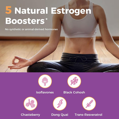 NewRhythm Female Health Bundle: Vaginal Flora Balance + Menopause Comfort, Organic Cranberry, Black Cohosh, 18 Probiotic Strains, 90 Vegan Caps