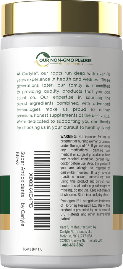 Carlyle Antioxidants Supplement | 100 Caplets | Nutritional Complex | Vitamin A, C, E | Non-GMO, Gluten Free Formula