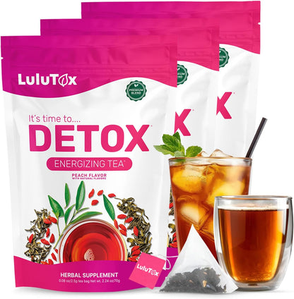 Menopause Daily Support (90 Capsules) + Lulutox Peach Herbal Tea 3-Pack (84 Servings) | Women’s Wellness Bundle for Daily Routine