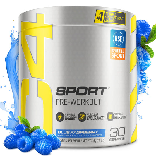 Cellucor C4 Sport Pre Workout Powder Blue Raspberry - Pre Workout Energy with 3g + 135mg Caffeine and Beta-Alanine Performance Blend