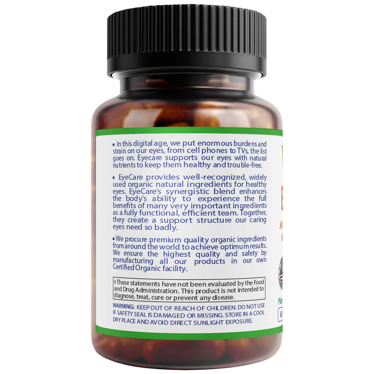 Bodymune EyeCare with Astaxanthin, Lutein & Zeaxanthin Advanced Eye Health Supplement – Supports Retina Health, Dry Eyes & Vision Clarity – 60 Capsules – Plant-Based & Non-GMO, Vegan, Gluten-Fre