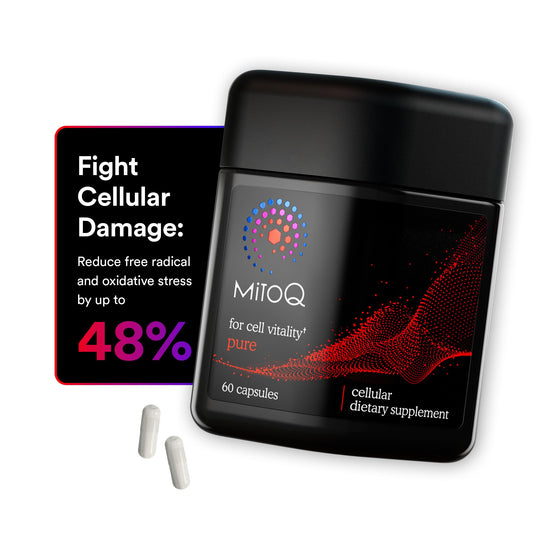MitoQ Pure Advanced Mitochondria Supplement Superior Bioavailability to CoQ10 | Reduces Free Radical Damage for Healthy Aging, Metabolism, Heart Health, Energy, Strength & Mobility MitoQBuy Supplements Australia