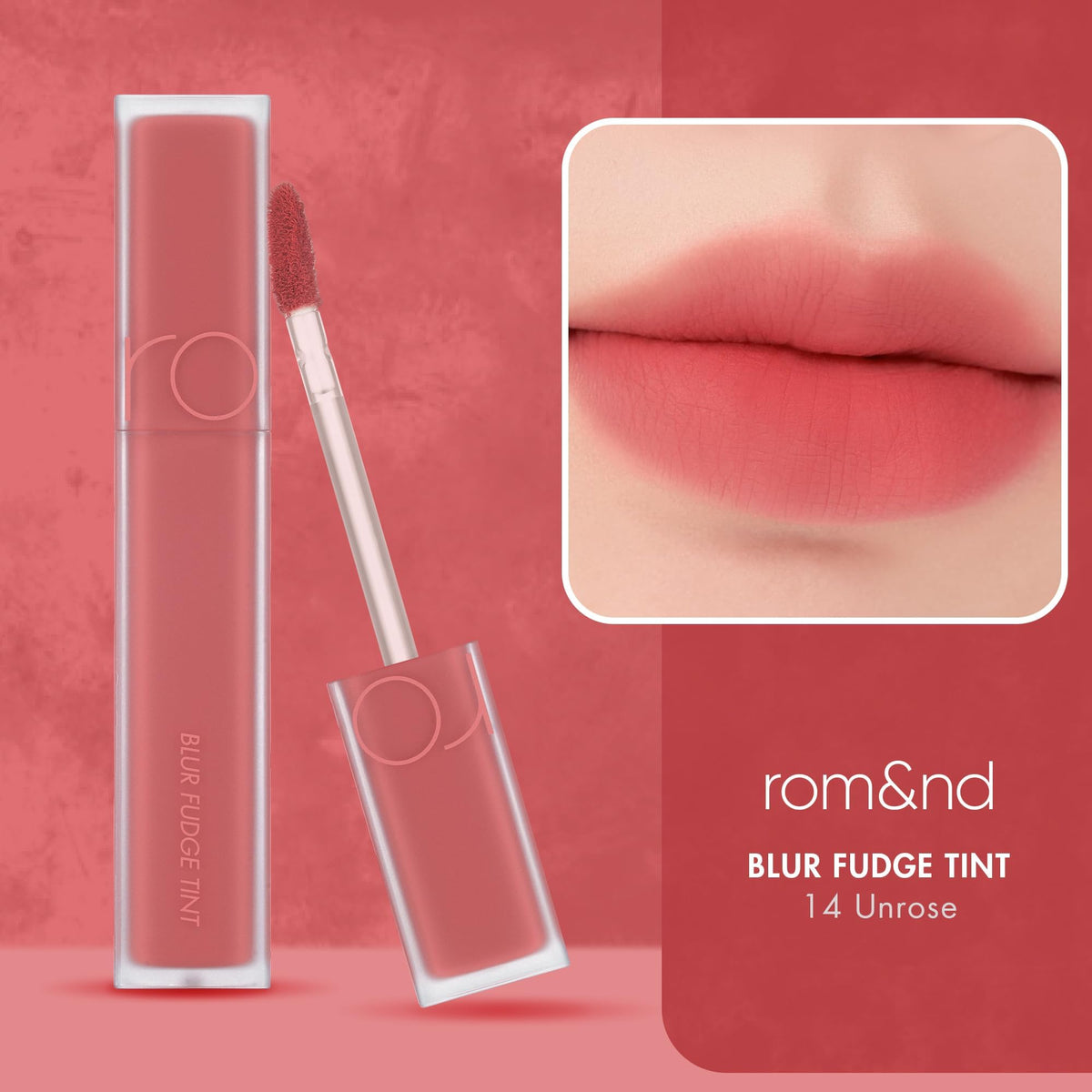 rom&nd OVEEER Shade Series Blur Fudge Tint | Silky Matte Lipstick for Velvety Smooth Lips | Long-Lasting Stain, Wrinkle Blurring, Moisturizing Formula | 16 Burnt Orange | Lip Stain Long Lasting Waterproof | Buildable Matte Blurred Finish | Hydrating Lip S