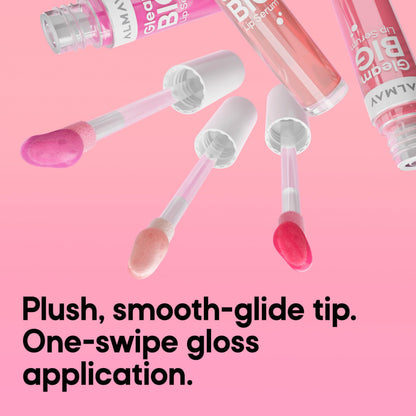 Almay Gleam Big™ Lip Serum, Hydrating and Moisturizing, Hypoallergenic Lip Gloss, Non-Sticky, 100 Positively Pink, 0.13 fl oz