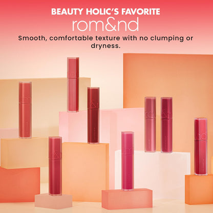 rom&nd OVEEER Shade Series Blur Fudge Tint | Silky Matte Lipstick for Velvety Smooth Lips | Long-Lasting Stain, Wrinkle Blurring, Moisturizing Formula | 16 Burnt Orange | Lip Stain Long Lasting Waterproof | Buildable Matte Blurred Finish | Hydrating Lip S