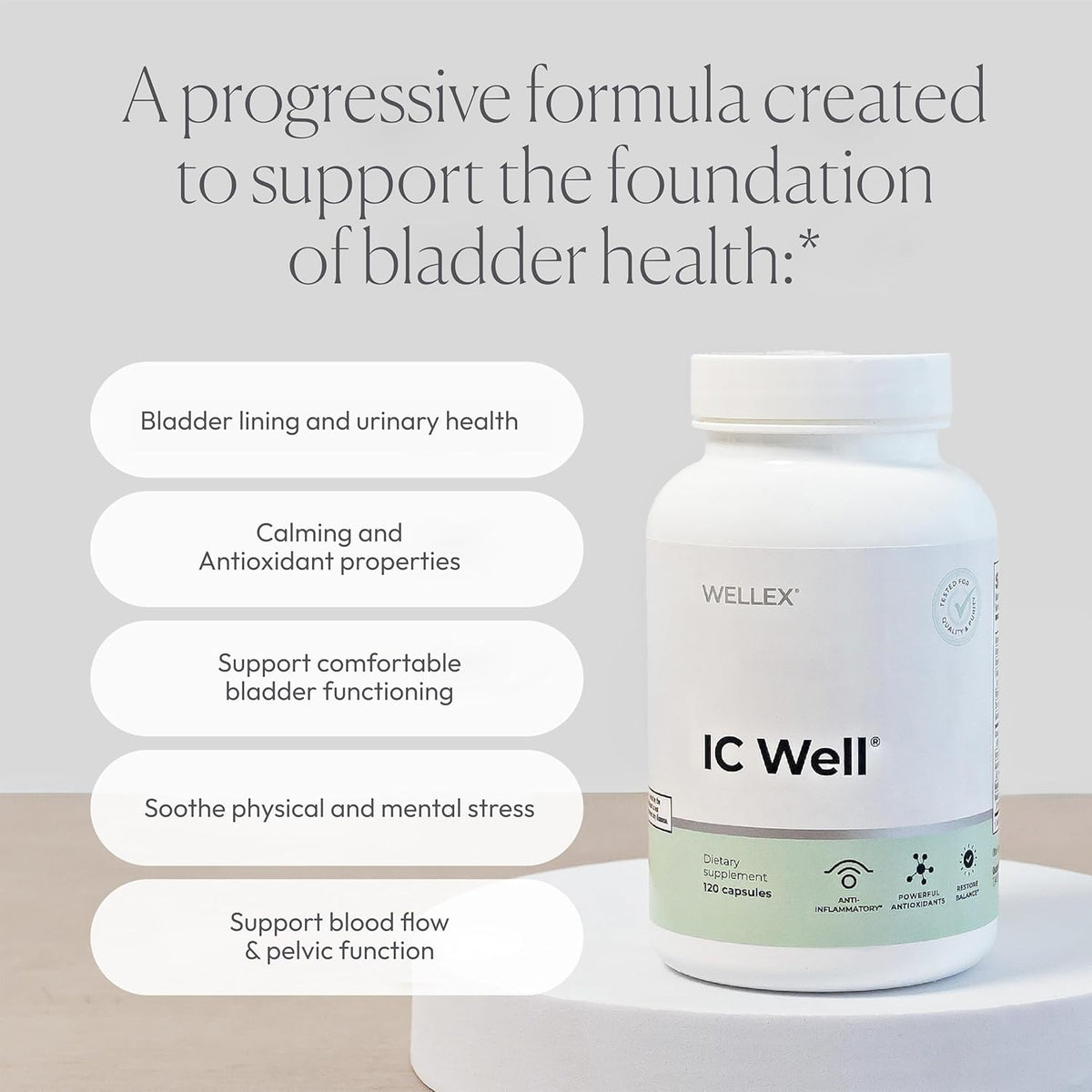 Papillex IC Well | Bladder Comfort & Urinary Wellness Support Supplement | NAG, Chondroitin & Quercetin for Urinary Comfort, Frequency & Sleep Support | 30-Day Formula