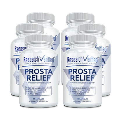 Research Verified Prosta Relief - Saw Palmetto and Bioperine - Prostate Health, Bladder & Urinary Health, Drive and Performance - Pure Natural, 90 Capsules (Pack of 1)