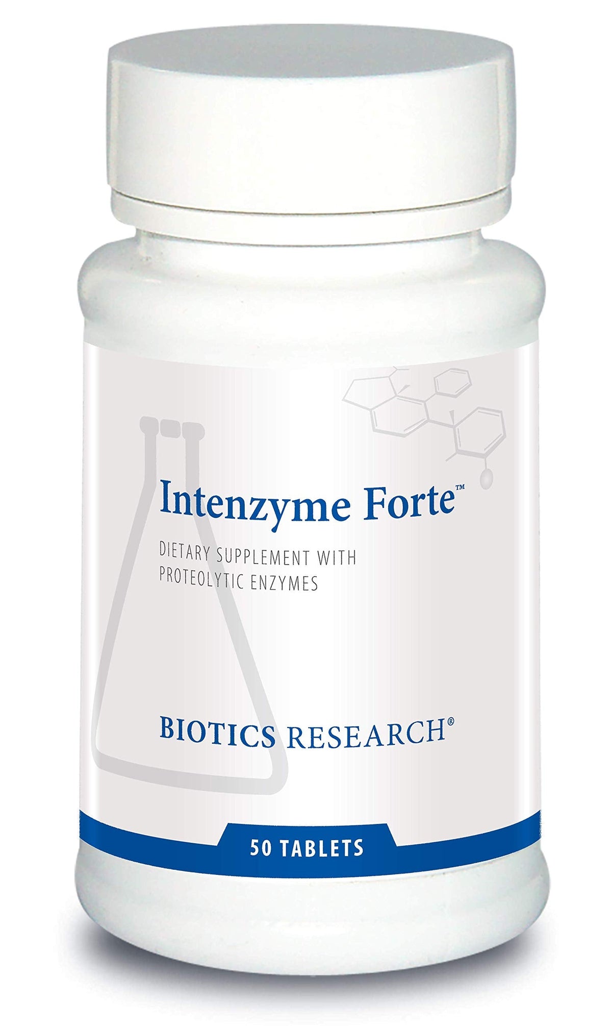 Biotics Research Intenzyme Forte™ Proteolytic Pancreatic Enzymes, Pancreatin, Bromelain, Papain, Lipase, Amylase–Supplement Supports Healthy Protein Digestion–Immune & Circulatory Function 100 Tablets