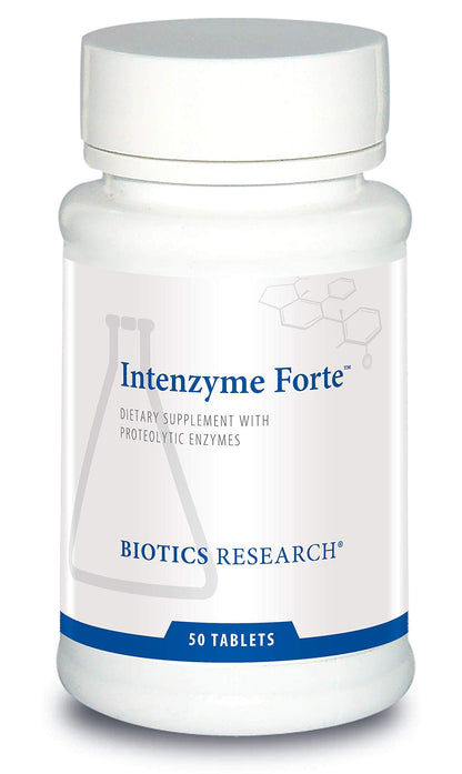 Biotics Research Intenzyme Forte™ Proteolytic Pancreatic Enzymes, Pancreatin, Bromelain, Papain, Lipase, Amylase–Supplement Supports Healthy Protein Digestion–Immune & Circulatory Function 100 Tablets